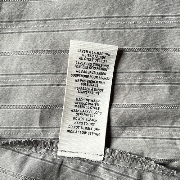 Jacob Connexion Grey/Silver Striped Fitted Button Down Collared Blouse - Picture 6 of 11